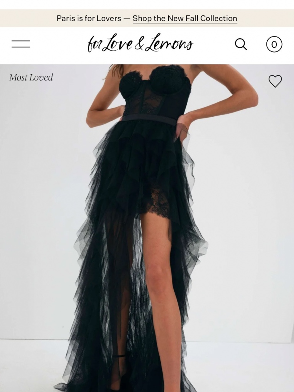 For love and lemons bustier gown